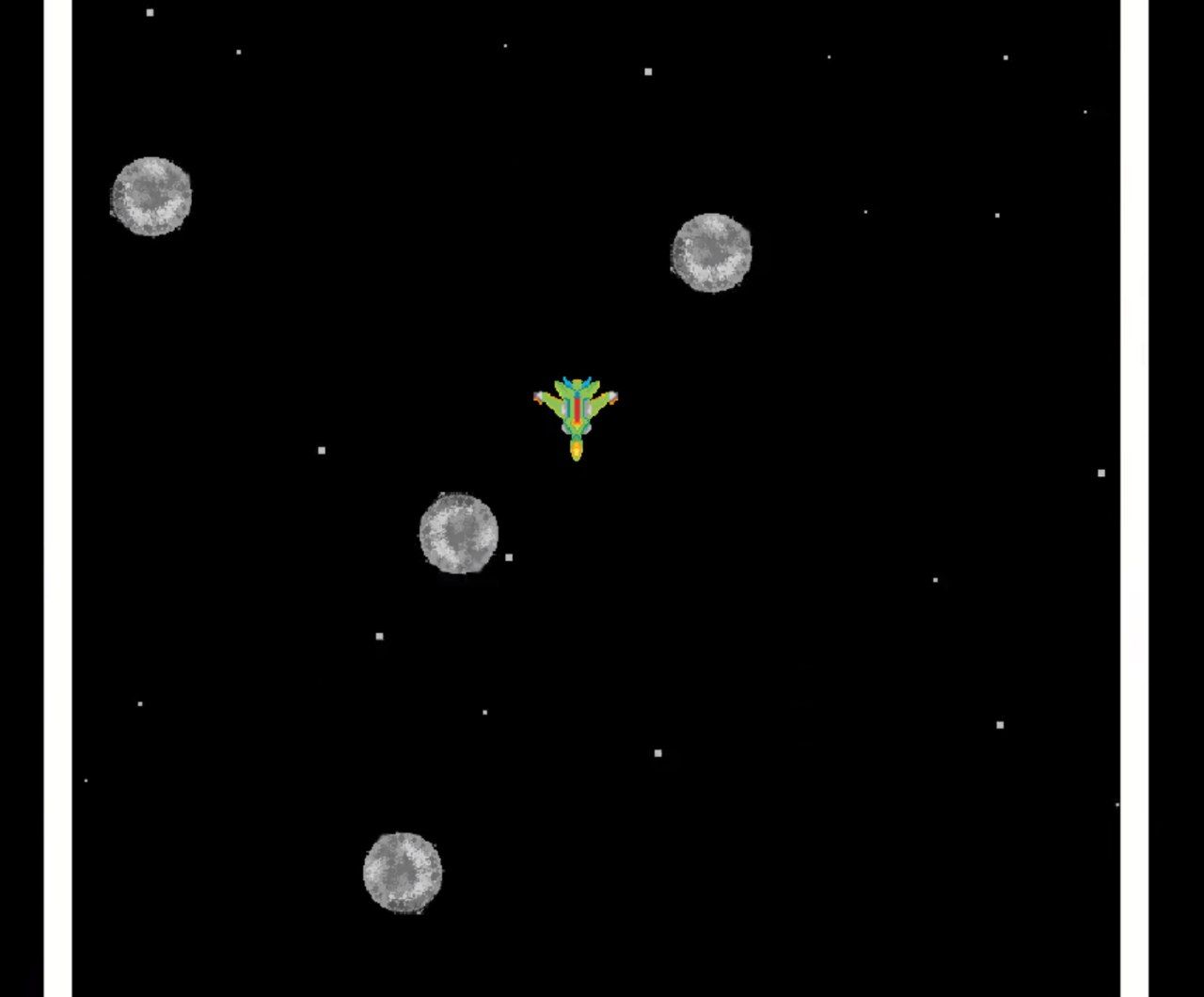 Moonlander environment, Dodge Astroids Scenario